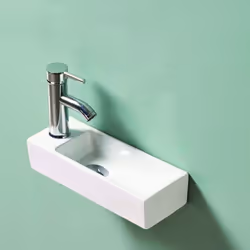 Description générale Le Lave main rectangle Minimalist est conçu pour s'intégrer facilement dans les espaces réduits. Ce peti ...