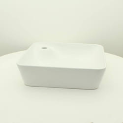Rue Du Bain - Vasque pour salle de bain Carrée - Céramique Blanc Mat - 43x43 cm - Urban