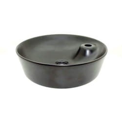 Rue Du Bain - Vasque pour salle de bain Ronde - Céramique Noir Mat - 44 cm - Lodge