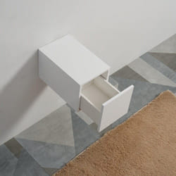 Rue Du Bain - Meuble de Rangement 1 Tiroir Façade mdf 19 mm Blanc - 30x50 cm - City
