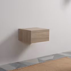 Découvrez le Tiroir de rangement suspendu Tendance plaqué en Bois naturel avec poignée moulée invisible Design. Le Meuble Sal ...