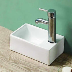 Rue Du Bain - Petit lave main Gain de Place Droite - Céramique - 30x20 cm - Essento
