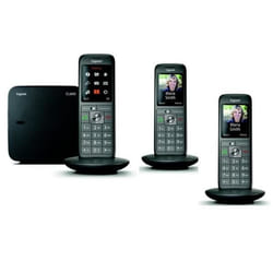 Téléphone sans-fil Gigaset CL660 Trio - Écran couleur - Répertoire 400 contacts - Noir anthracite