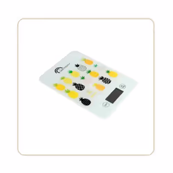Balance de cuisine extra-plate 20 mm - Décors modernes, rafraîchissants - 5 kg / 1 g - Compacte 160 x 213 mm facile a ranger  ...