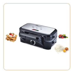 Little Balance Speed'n Mixt gaufrier et appareil à croque-monsieur 1200 W Noir, Argent