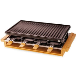 Little Balance 8501 barbecue et grill Dessus de table Electrique Noir, Acier inoxydable, Bois 1200 W