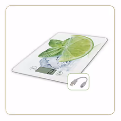 Little Balance 8544, Balance de ménage électronique, 5 kg, 1 g, Vert, Blanc, Verre, Comptoir