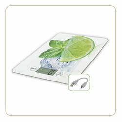 Little Balance 8544 escabeaux de cuisine Vert, Blanc Comptoir Rectangle Balance de ménage électronique