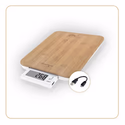 Codamex PESE LETTRES ET COLIS ELECTRONIQUE 10KG/1G BAMBOU - LBO8579, Bambou, Bois, 240 mm, 180 mm, 16 mm, 65 g, 300 mm