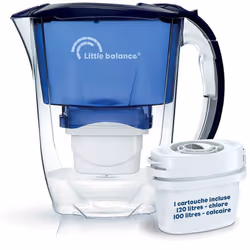 Carafe filtrante LITTLE BALANCE - 8593 Type : Carafe filtrante Capacité totale (L) : 2.8 Capacité d'eau filtrée (L) : 1.4 Ind ...