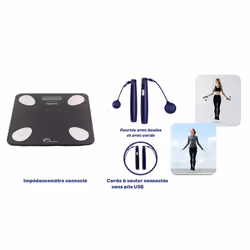 Little Balance 8685 balance Carré Noir Pèse-personne électronique