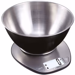 Balance de cuisine - LITTLE BALANCE - Portée 5kg / 1g - Eran LCD - Bol 1.8L en inox - Inox/noir