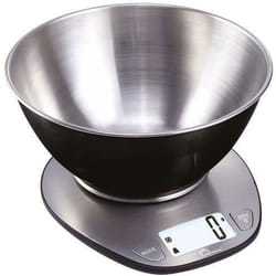 Balance de cuisine - LITTLE BALANCE - Portée 5kg / 1g - Eran LCD - Bol 1.8L en inox - Inox/noir