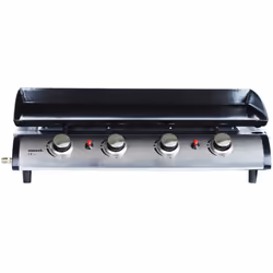Toute la façade de cette plancha est en acier inoxydable, apportant style et durabilité. Les quatre diffuseurs de flamme en I ...