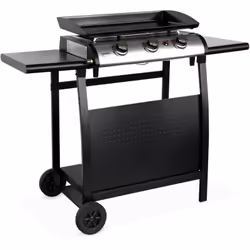 Les + produit: - Produit complet: plancha + chariot - 3 feux puissants - Plaque amovible, facilité de nettoyage - Déplacement ...