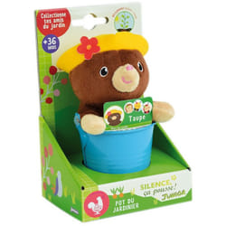 Cijep - Taupe Silence ca pousse pot du jardinier avec peluche Taupe et graines de Liseron - Haut 13cm