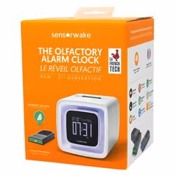 Sensorwake ALCLK02EU, Réveil numérique, Carré, Blanc, 100 mm, 100 mm, 100 mm