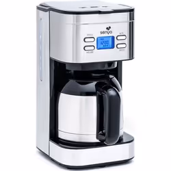Cafetière électrique programmable SENYA 12L - Verseuse isotherme inox - Sélecteur darôme