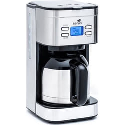 Cafetière électrique programmable SENYA 12L - Verseuse isotherme inox - Sélecteur darôme
