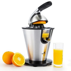 Presse agrumes électrique, bras levier, en acier inoxydable, 0.7l