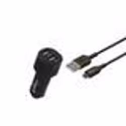 GREEN_E Kit chargeur voiture 17W 2USB A + Cable micro USB - 13m