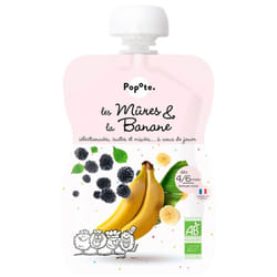 Popote Gourde Les Mûres & La Banane Compote Dès 4/6 Mois Bio 120 g