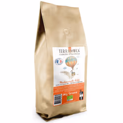 Terramoka Café Bio en grains, 1 kg, Café, Sac en papier