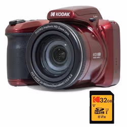 KODAK Pack Bridge Numérique Pixpro Astro Zoom AZ405 20MP + Carte SDHC Kodak Ultra High Speed 32GB - Zoom X40 Vidéo Full HD -  ...
