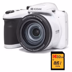 KODAK Pack Bridge Numérique Pixpro Astro Zoom AZ405 20MP + Carte SDHC Kodak Ultra High Speed 32GB - Zoom X40 Vidéo Full HD -  ...