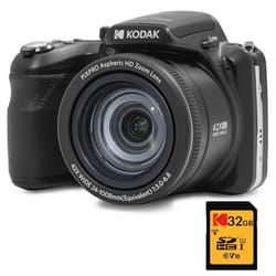 KODAK Pack Bridge Numérique Pixpro Astro Zoom AZ425 20MP + Carte SDHC Kodak Ultra High Speed 32GB - Zoom X42 Vidéo Full HD - Noir