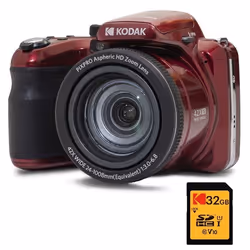KODAK Pack Bridge Numérique Pixpro Astro Zoom AZ425 20MP + Carte SDHC Kodak Ultra High Speed 32GB - Zoom X42 Vidéo Full HD - ...