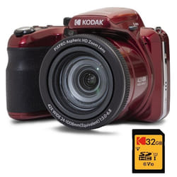KODAK Pack Bridge Numérique Pixpro Astro Zoom AZ425 20MP + Carte SDHC Kodak Ultra High Speed 32GB - Zoom X42 Vidéo Full HD - Rouge