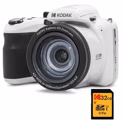 KODAK Pack Bridge Numérique Pixpro Astro Zoom AZ425 20MP + Carte SDHC Kodak Ultra High Speed 32GB - Zoom X42 Vidéo Full HD -  ...