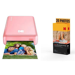 KODAK Pack Imprimante Photo Printer PM220 et cartouche MSC20 - Photos 5.4 * 8.6 cm WIFI Compatible avec iOS et Android - Rose