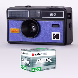 KODAK DA00259 - Pack Appareil Photo KODAK i60 et 1 pellicule 36 poses 400 ISO - Objectif 31 mm - Pour films 35 mm - Bleu