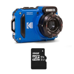 KODAK Pixpro Pack WPZ2 + 1 carte SD Kodak - Compact 16MP étanche à 15m Anti-Choc Video 720p Ecran LCD - Bleu