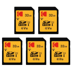 Kodak Pack de 5 SDHC 32 Go