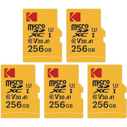 Carte Mémoire Micro SD - KODAK - 256 Go - Classe 10 - Vitesse de lecture 95 MB/s - Adaptateur inclus