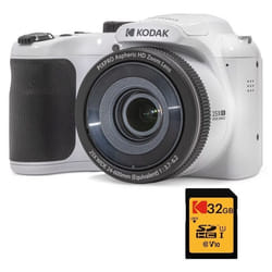 KODAK Pack Pixpro AZ255 + Carte SD 32Go - Appareil Photo Bridge 16 MP Zoom 25x Vidéo HD Grand angle 24mm Ecran LCD 3 - Blanc