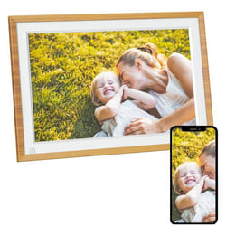 AGFA PHOTO Cadre Photo Numérique Realiview APF1000 – Finition bois - Ecran LED 10 pouces HD 1024x600 – Fonction Horloge Calendrier