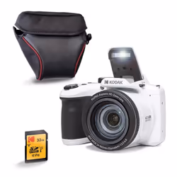 KODAK Pixpro AZ405 Bridge 20MP Zoom X40 Grand Angle 24mm Full HD 1080p OIS LCD 3 Housse + Carte SDHC 32GB U1 Pile AA -