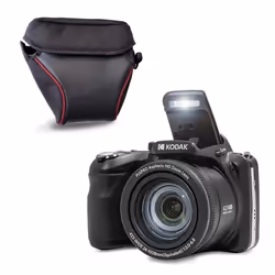 KODAK Pixpro AZ425 Appareil Photo Bridge 20MP Zoom Optique 42x + Etui – Vidéo Full HD Grand Angle 24 mm Ecran LCD 3 – Noir