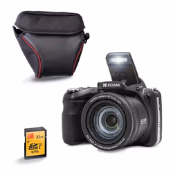 KODAK Pixpro AZ425 Appareil Photo Bridge 20MP Zoom Optique 42x + Etui + Carte SD 32Go – Vidéo Full HD Grand Angle 24 mm – Noi ...