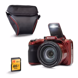 KODAK Pack Pixpro AZ425 Appareil Photo Bridge 20 MP + Etui + Carte SD 32 Go – Zoom Optique 42x Vidéo Full HD Ecran LCD 3 –