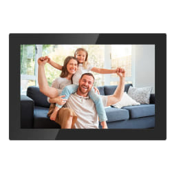 AGFA PHOTO Cadre Photo Connecté Realiview APF1000 Wi-Fi 10" LCD Ecran en Verre - Affichage Photos/Vidéos, Horloge, Météo, Rotation Auto, Mémoire 32Go, Appli FRAMEO iOS/Android Incluse - Noir- RECONDITIONNE