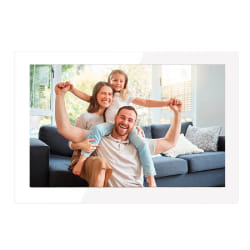 AGFA PHOTO Cadre Photo Connecté Realiview APF1000 Wi-Fi 10" LCD Ecran en Verre - Affichage Photos/Vidéos, Horloge, Météo, Rotation Auto, Mémoire 32Go, Appli FRAMEO iOS/Android Incluse - Blanc- RECONDITIONNE