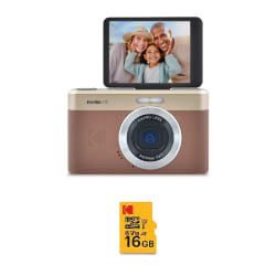 Kodak Pixpro C1 Appareil Photo Compact 13MP BSI CMOS, Zoom 4x, Écran LCD 2.8", Flash LED, Batterie – Marron + Carte microSDHC 16 Go Class 10