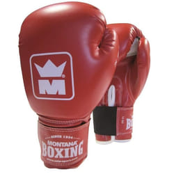 Gants de boxe - MONTANA - Montana Boxing - Rouge - Vinyle - Confort Satin