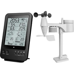 Station Météo - OPTEX - 5 en 1 - Noir et Blanc - Anémomètre - Pluviomètre