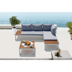 Concept Usine Lolea ensemble de meubles de jardin Blanc, Gris